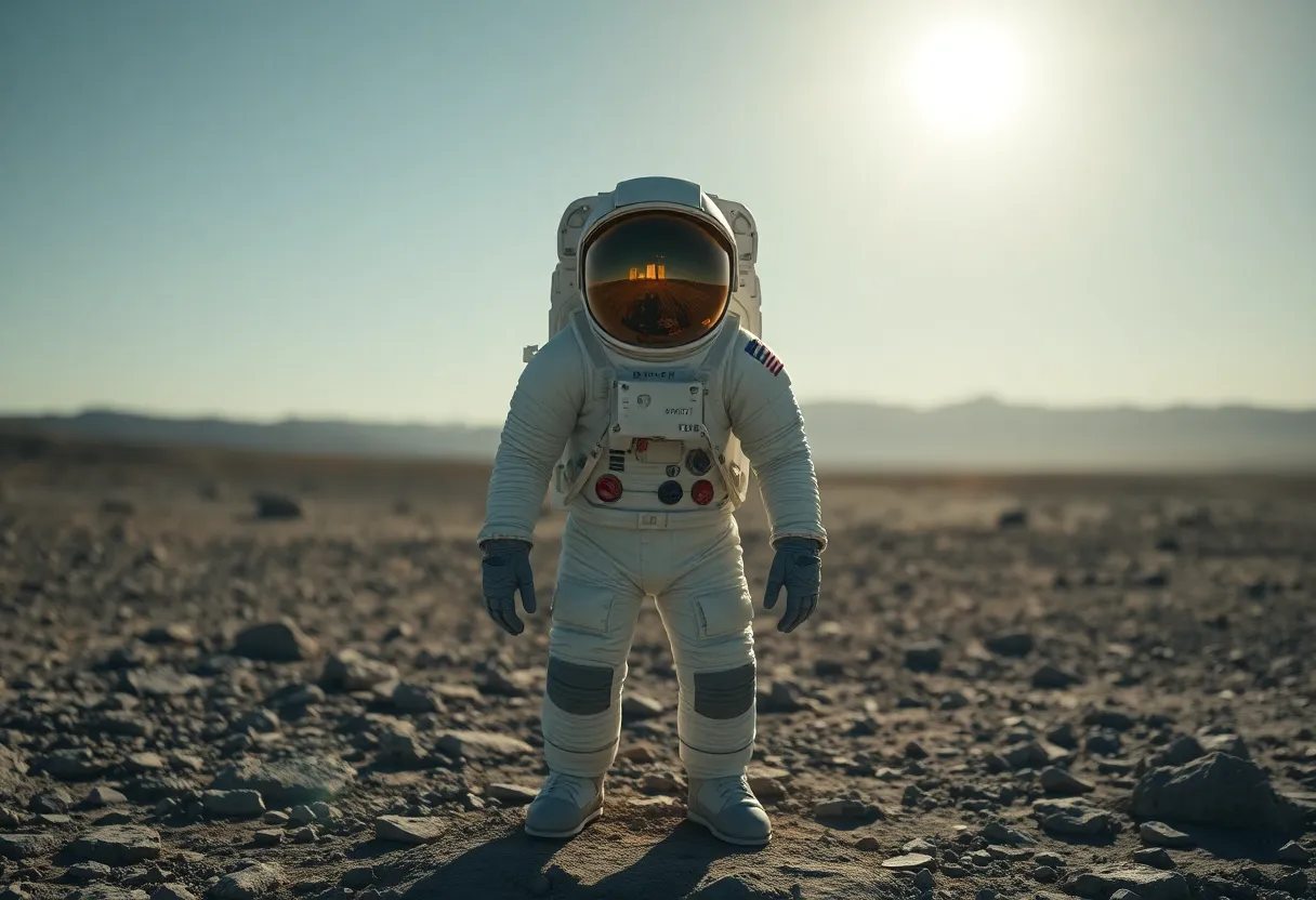 Astronaut on a Lunar Landscape