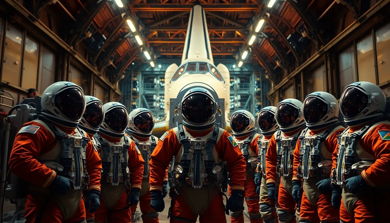 Astronauts Preparing for Launch