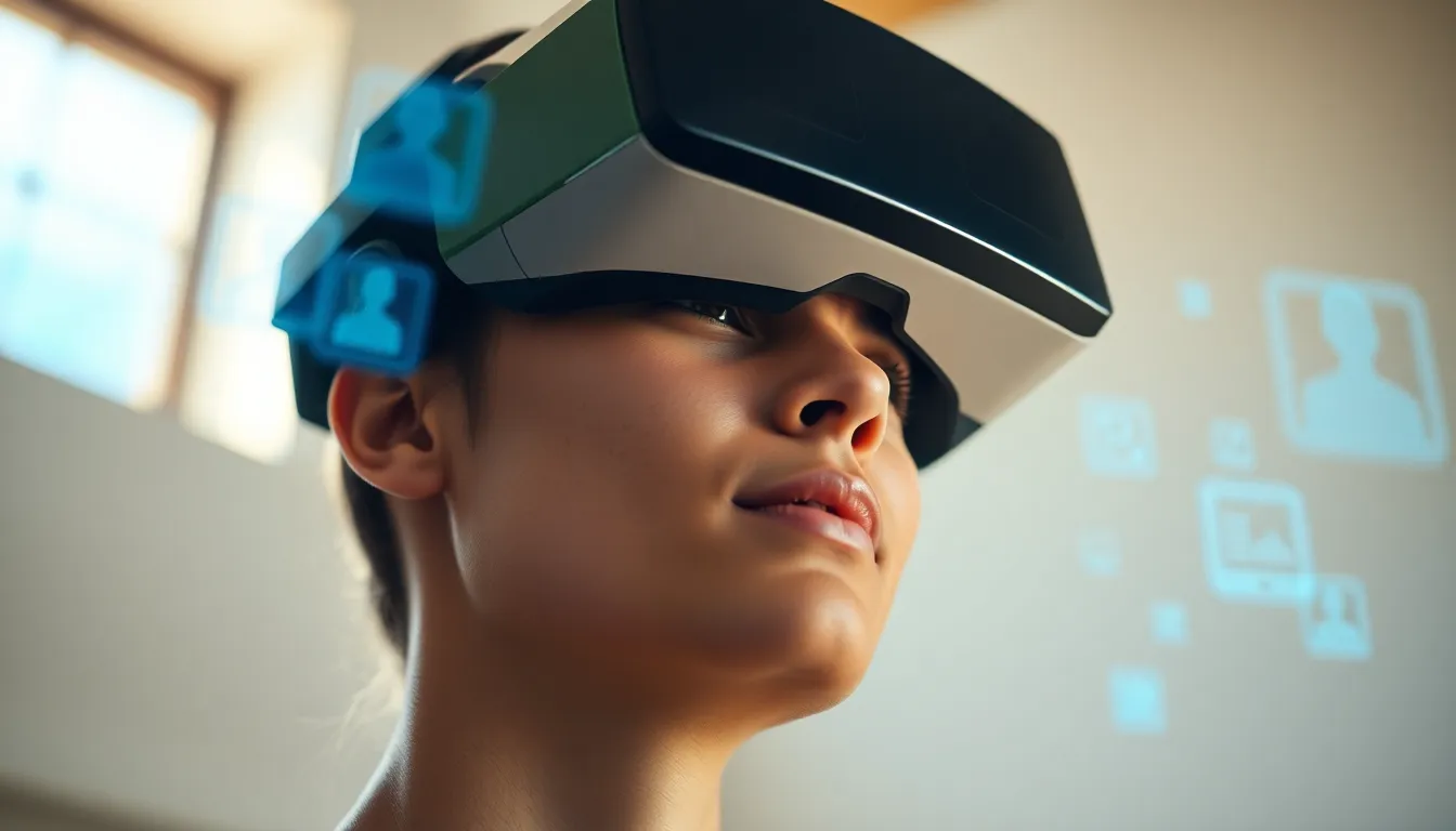 User Interacting with Augmented Reality