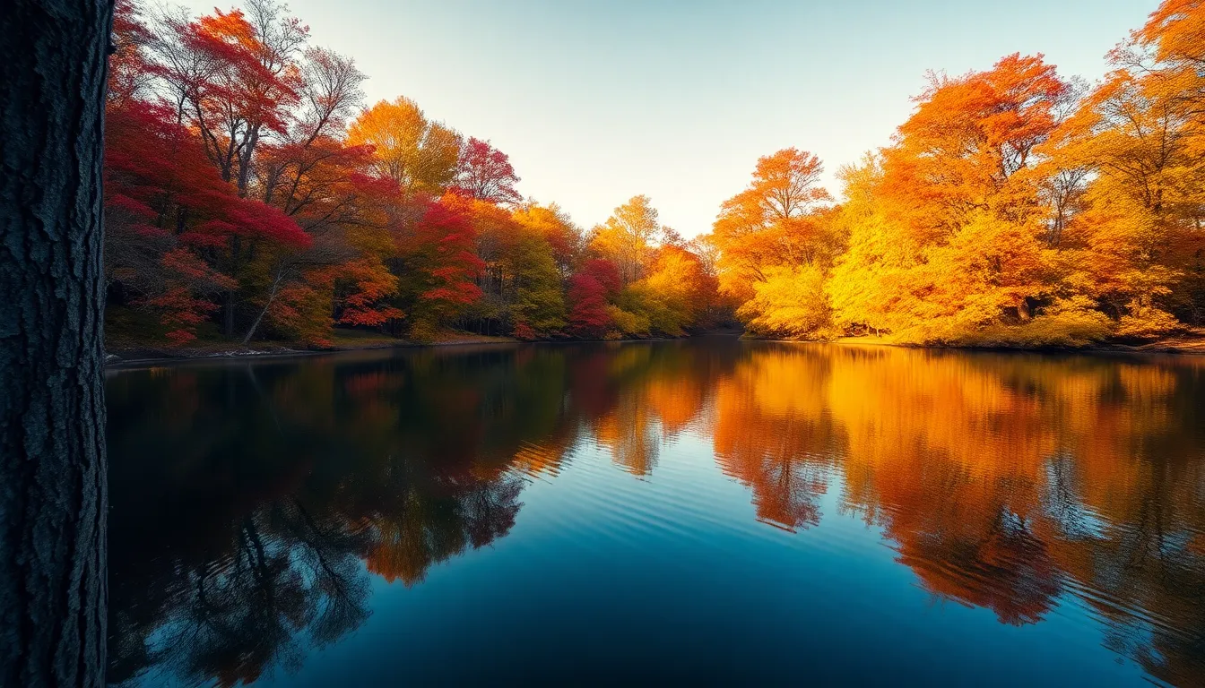 Panoramic Autumn Hills at Dusk