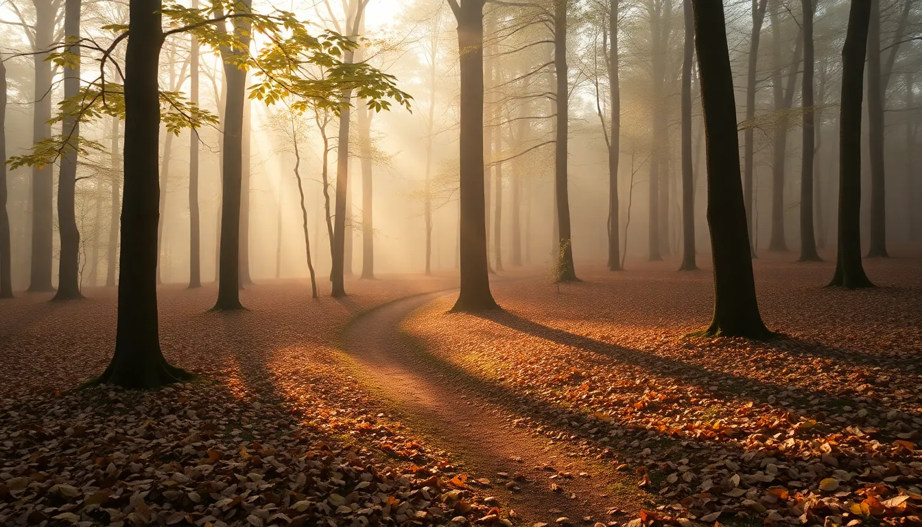 Serene Autumn Forest Path