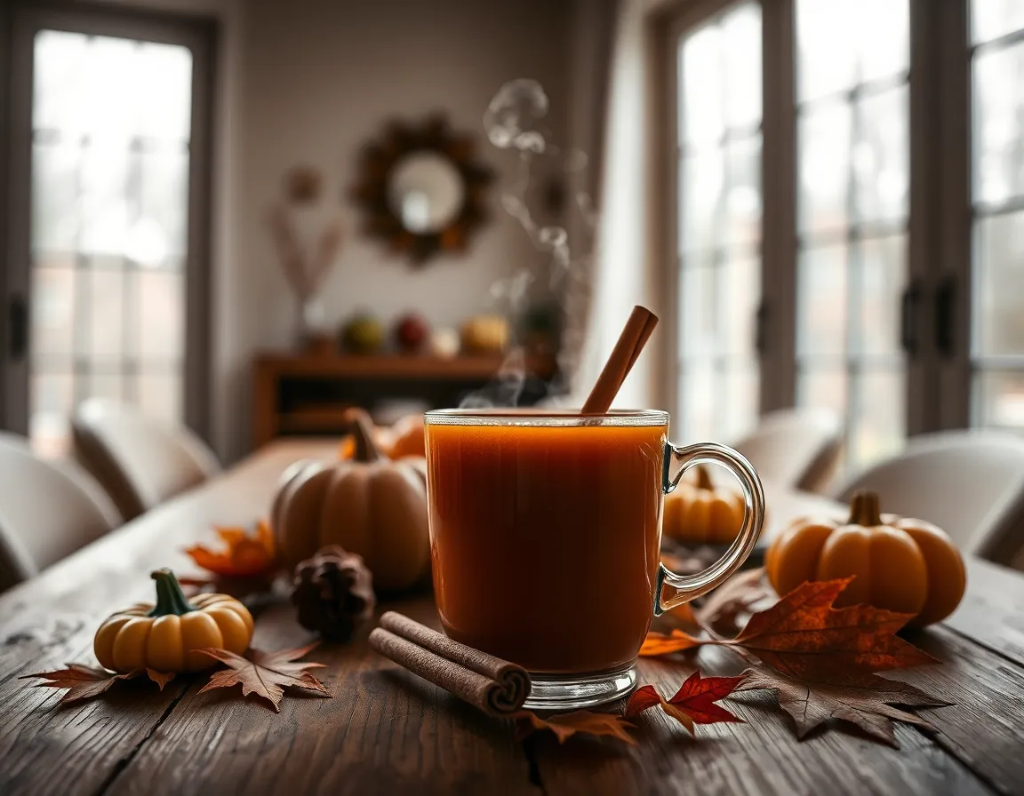Cozy Indoor Autumn Scene with Cider