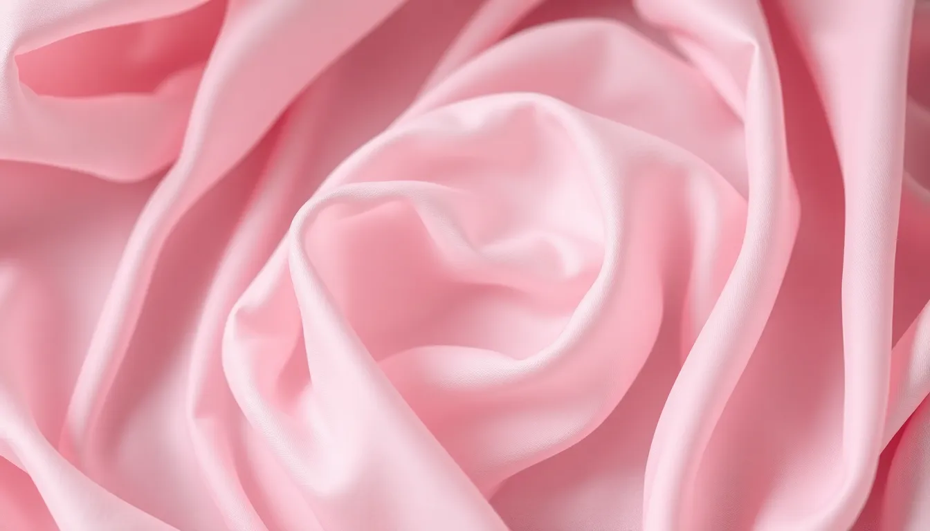 This ethereal background showcases the beauty of flowing soft fabric in a stunning array of pastel shades. The subtle highlights from carefully placed butterfly lighting enhance the intricate folds and textures, creating a dreamlike quality. With a shallow depth of field that blurs the background, the focus remains on the delicate details of the fabric. This image is perfect for projects seeking a touch of elegance and softness.