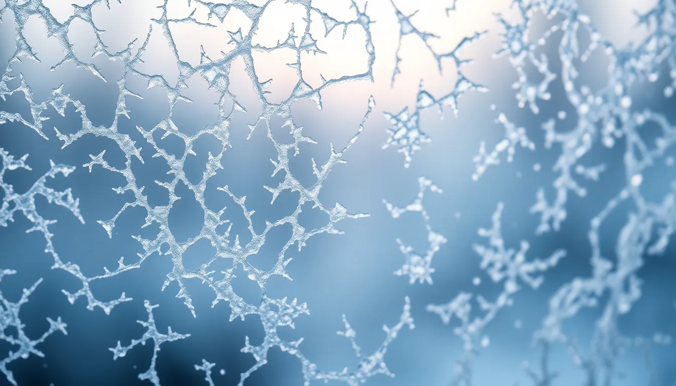 Frosty Ice Crystal Background