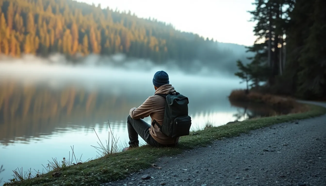 Group of Backpackers on Mountain Trail Three adventurous backpackers traverse a narrow mountain path, surrounded by a spectacle of vibrant wildflowers. The overcast sky allows for soft, even lighting, highlighting their expressions of determination and camaraderie. The careful composition showcases their journey against the stunning backdrop of nature’s beauty, making it a perfect representation of the adventure that awaits in the great outdoors.