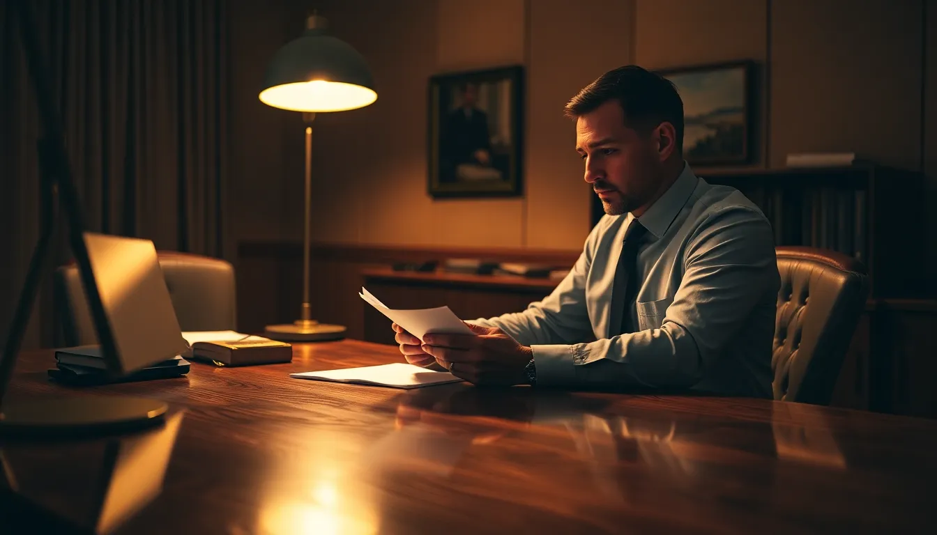 Business Professional Reviewing Financial Documents