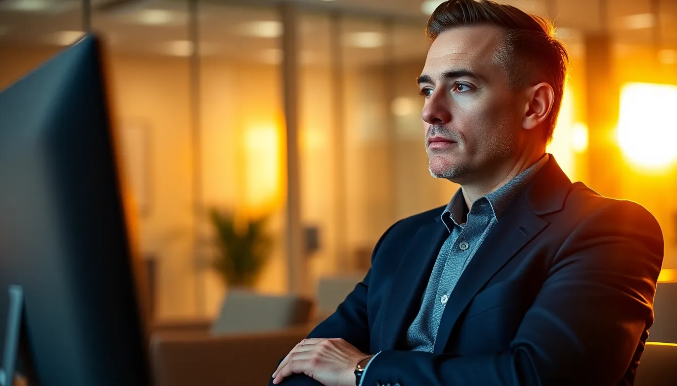 Professional Banker During Video Conference