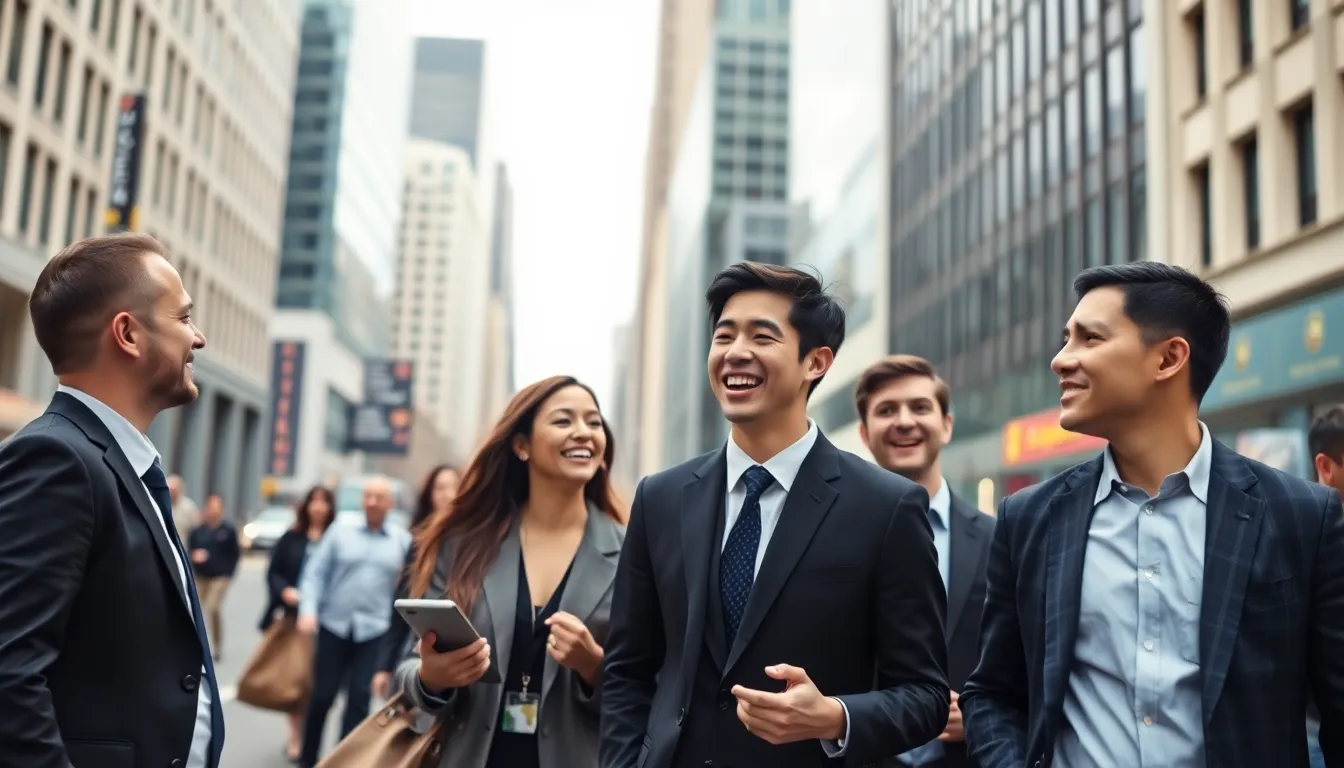 Young Professionals Engaged in Conversation