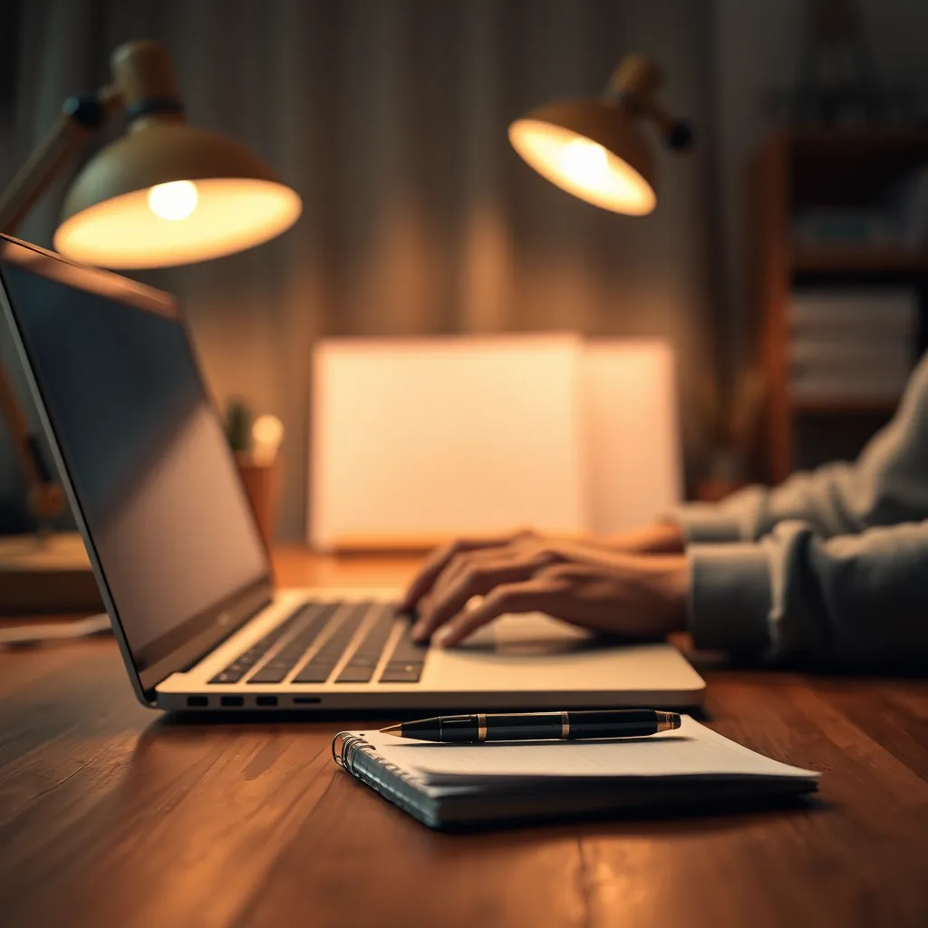 Close-Up of Financial Workstation