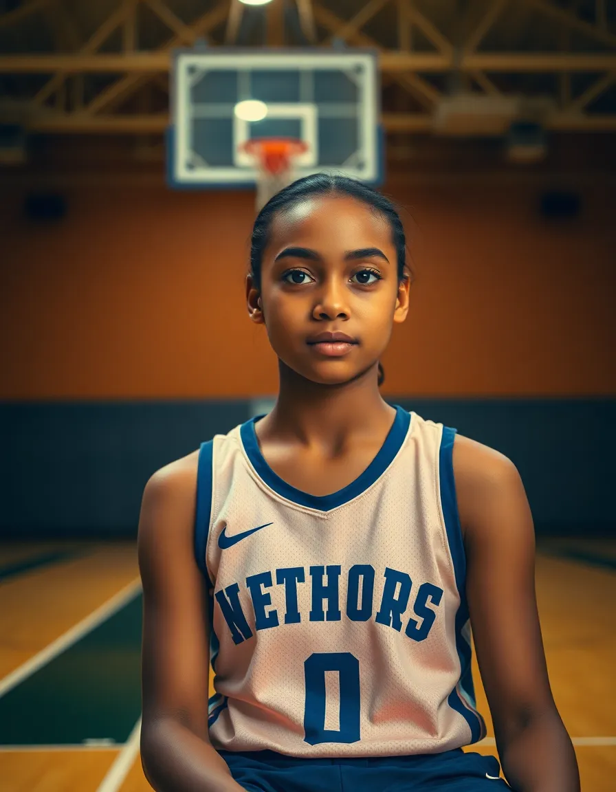 Portrait of a Young Female Basketball Player