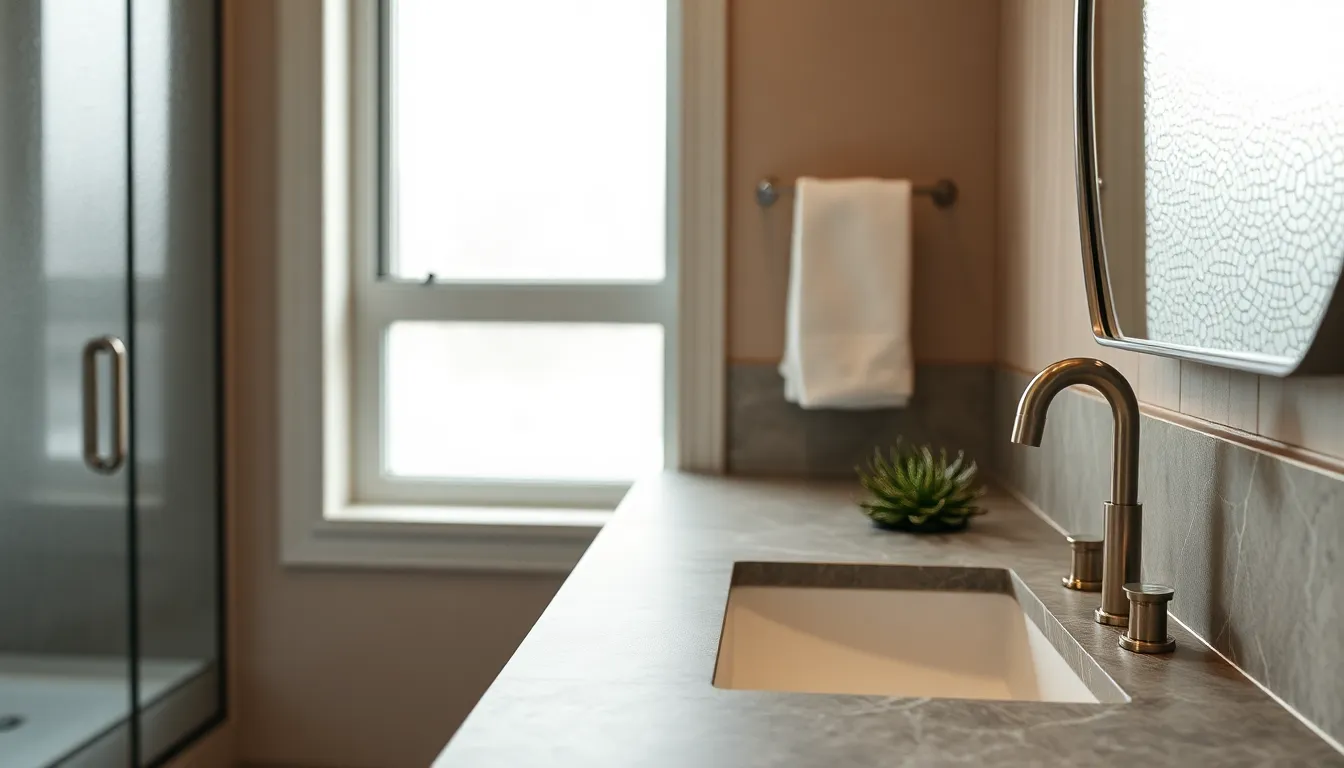 Elegant Bathroom Vanity with Natural Light