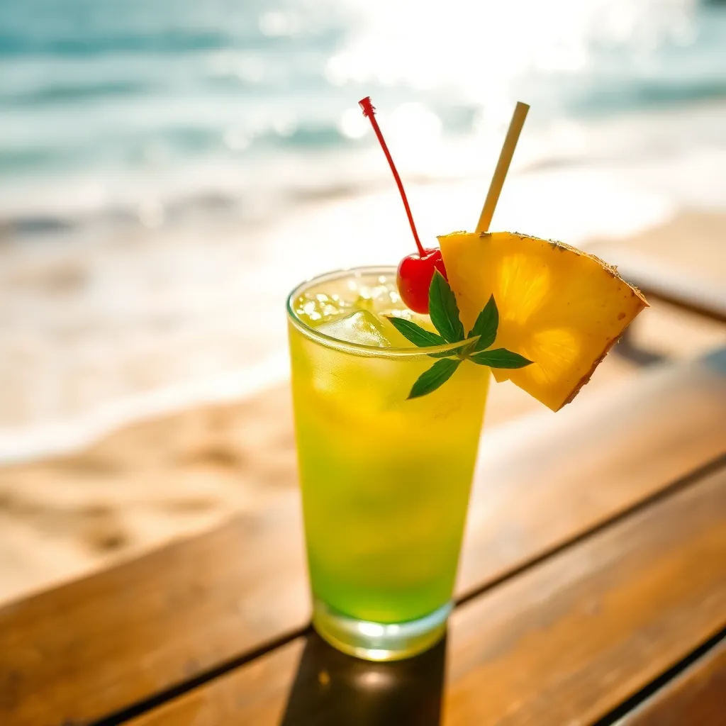 Tropical Cocktail on the Beach