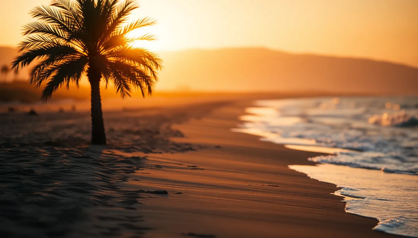 This dramatic image showcases a lone surfer expertly riding the waves on an overcast day. The dynamic interplay of water and surfer highlights the thrill of marine sports, while the desaturated earth tones add a touch of realism. The misty shoreline in the background contrasts beautifully with the energetic surf, emphasizing the raw power of nature. This scene encapsulates the spirit of adventure and the pursuit of passion at the beach.
