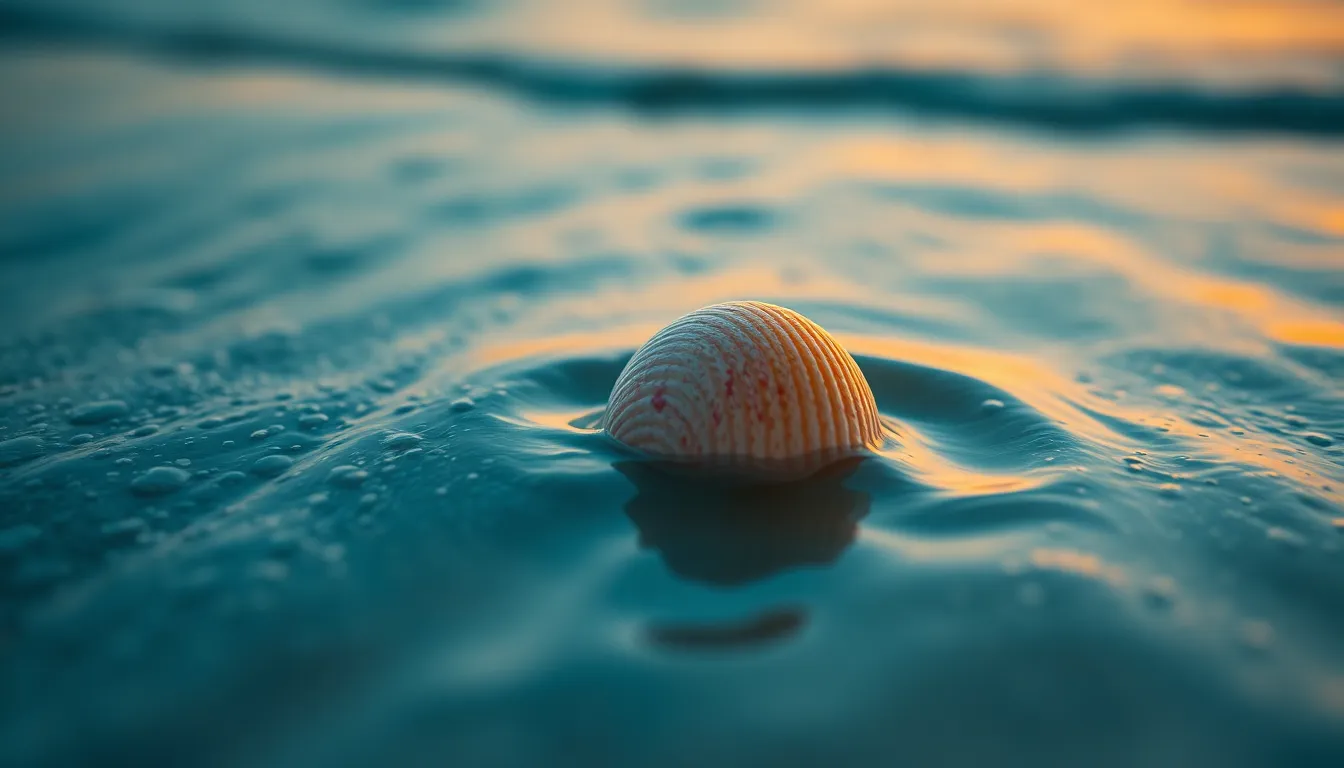 Seashell at Dusk on the Shore