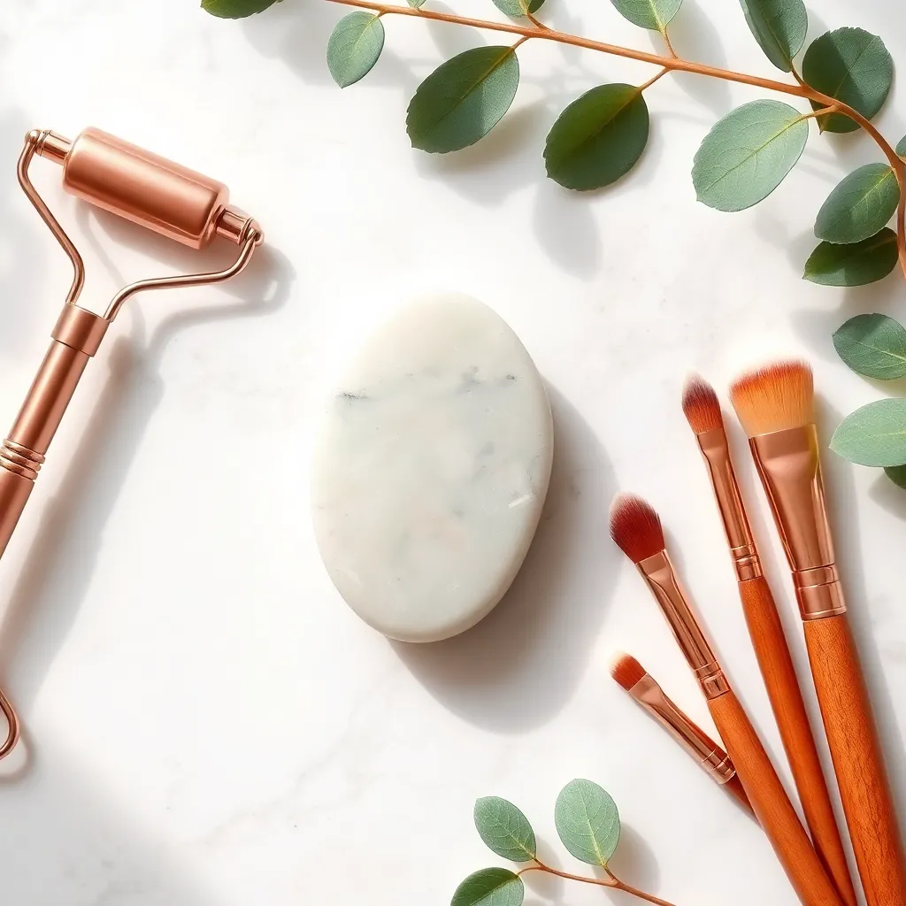Luxurious Beauty Tools Flat Lay