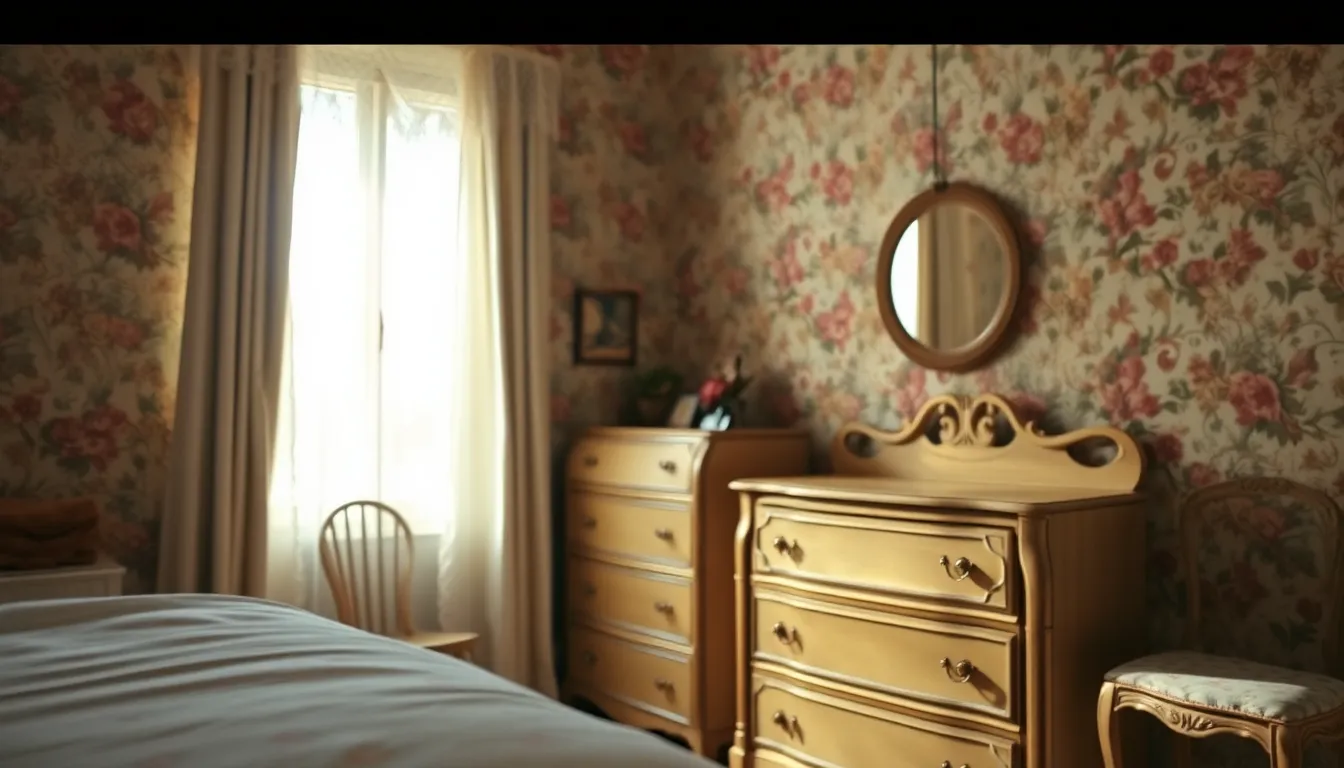 Vintage-Inspired Bedroom with Antique Decor