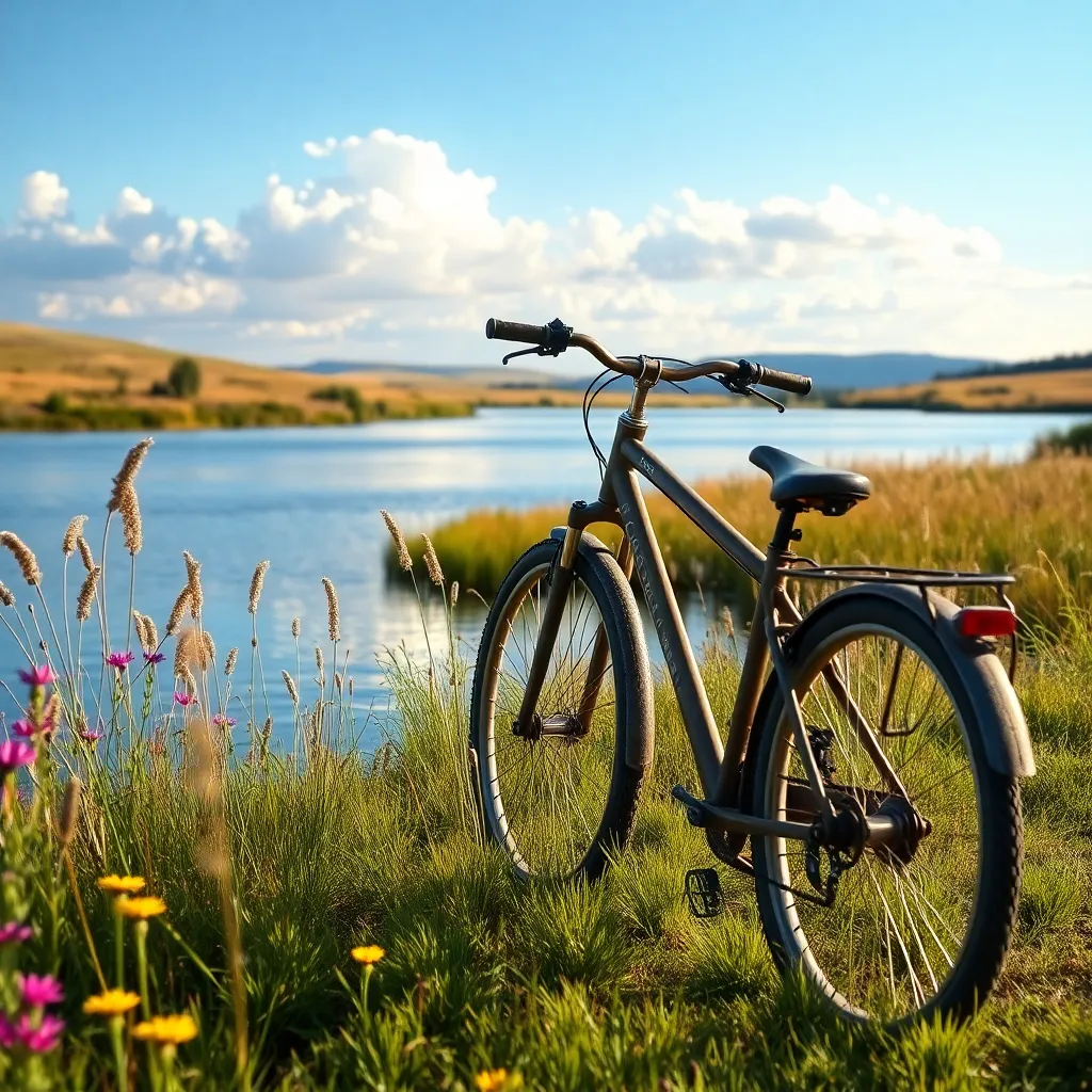 Rustic Bicycle by Serene Lake