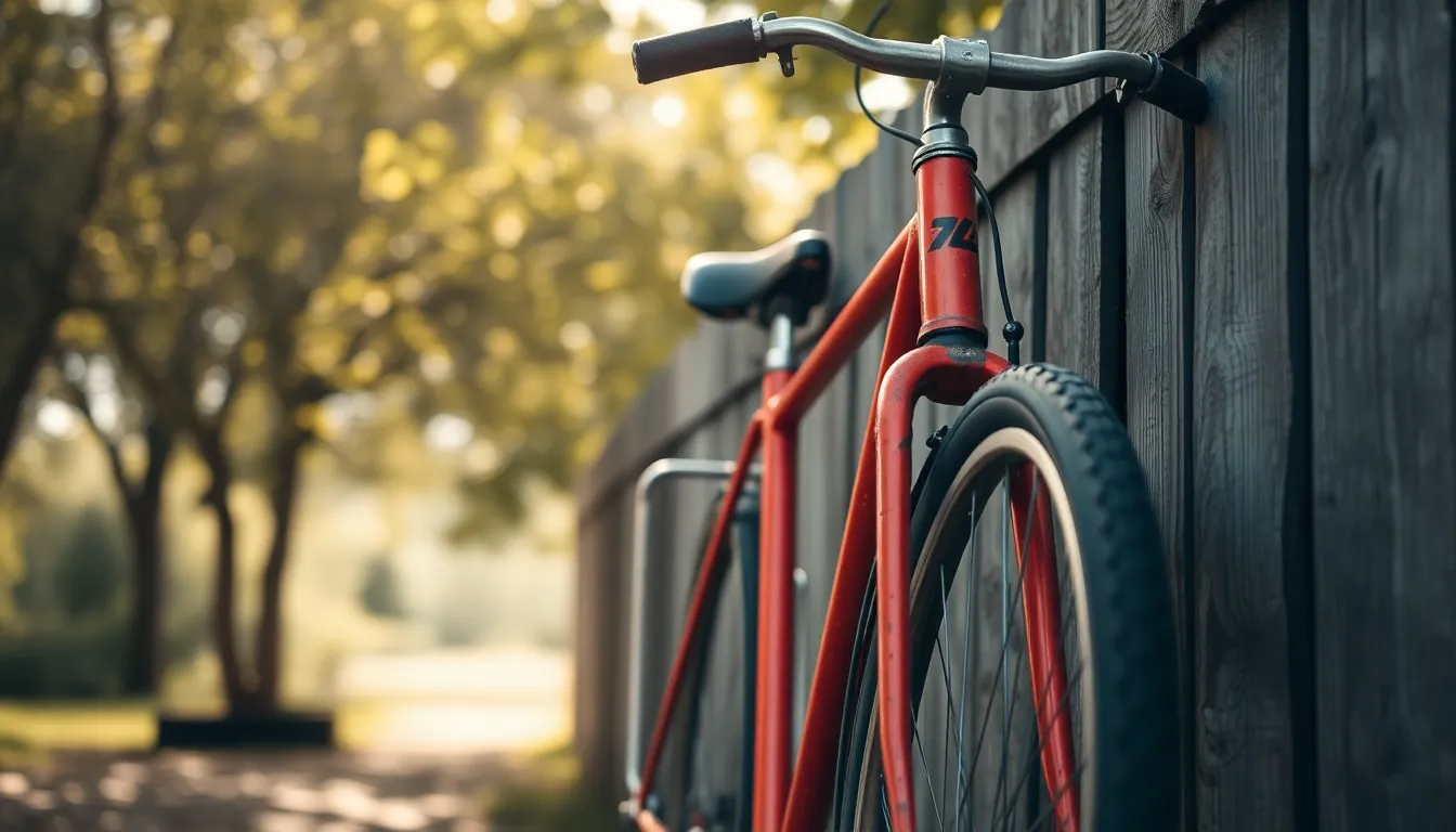 Charming Bicycle by the Rustic Fence