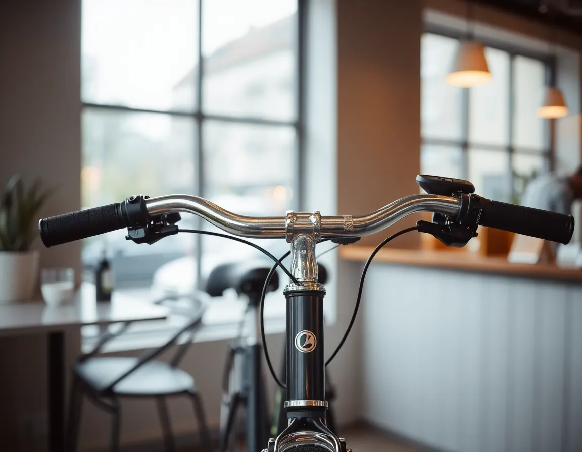 Bicycle Inside Chic Urban Café