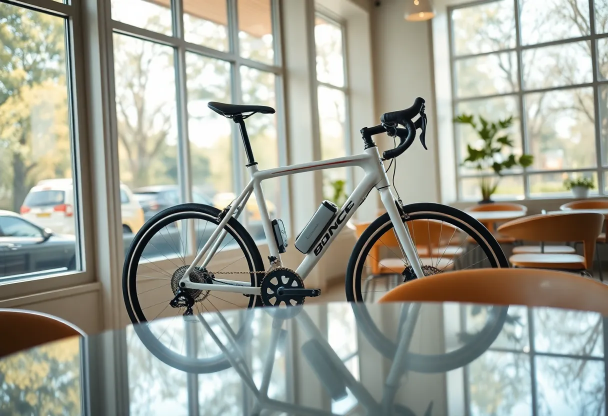 Modern Bicycle at Café