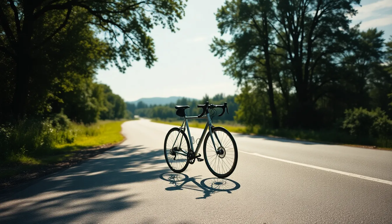 Bicycle on a Winding Country Road