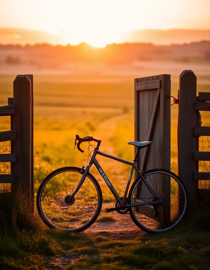 Countryside Bicycle at Sunset