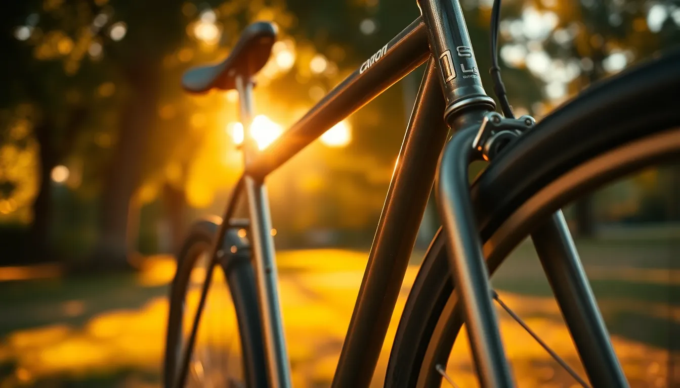 Bicycle in Park at Golden Hour