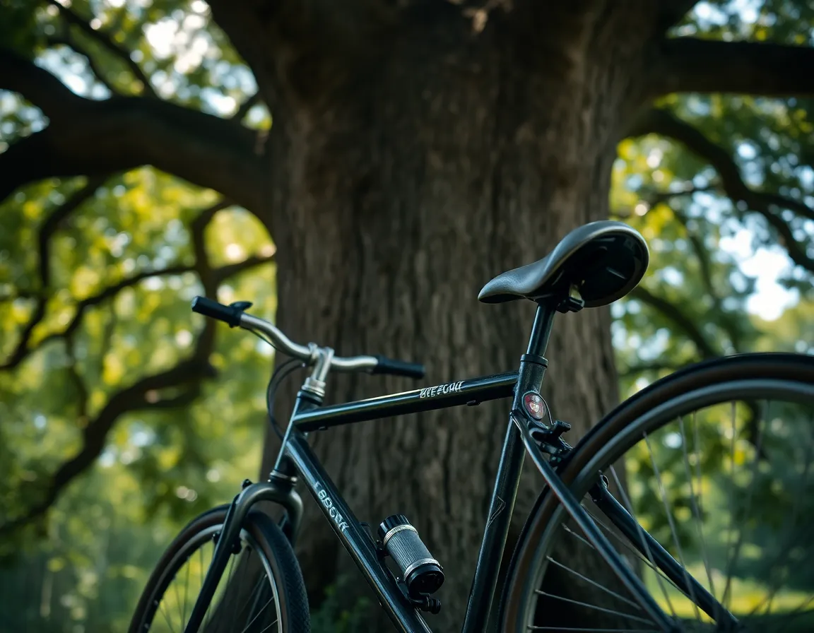 Bicycle by Oak Tree