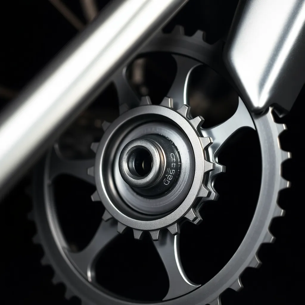 Close-Up of Bicycle Gear Mechanism