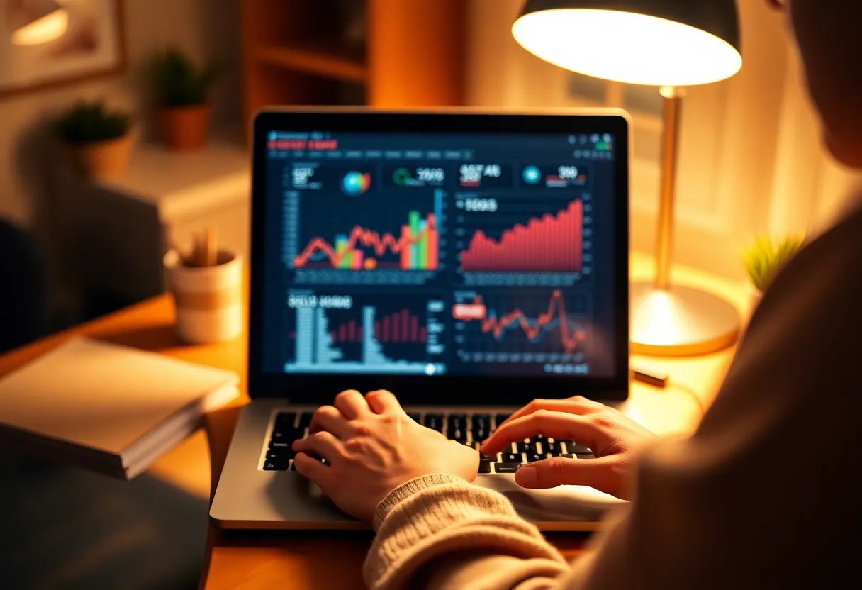 Close-Up of Data Analysis on Laptop