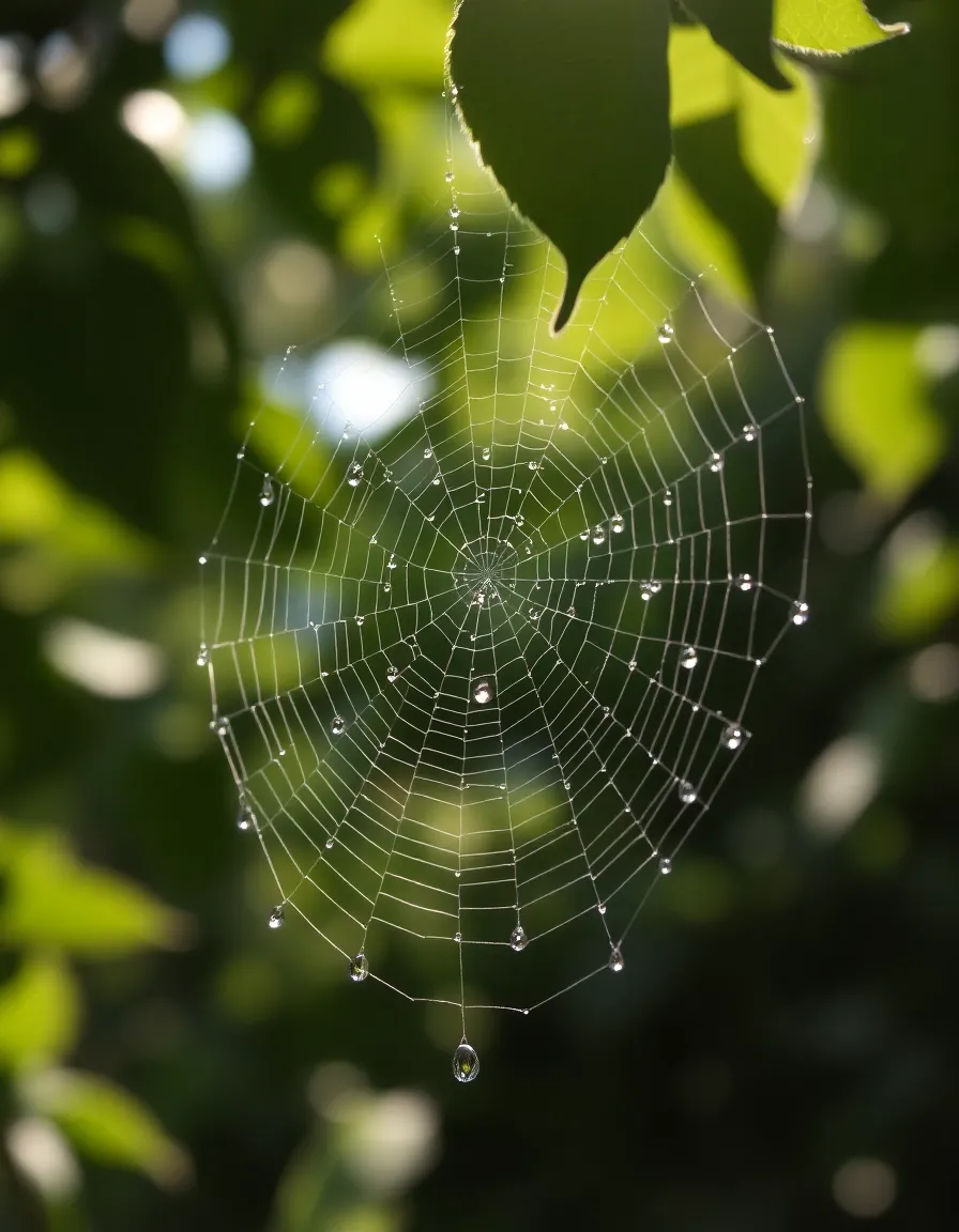 Morning Dew on Spider Web
