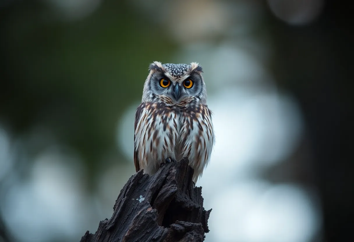 Majestic Owl Perched at Twilight