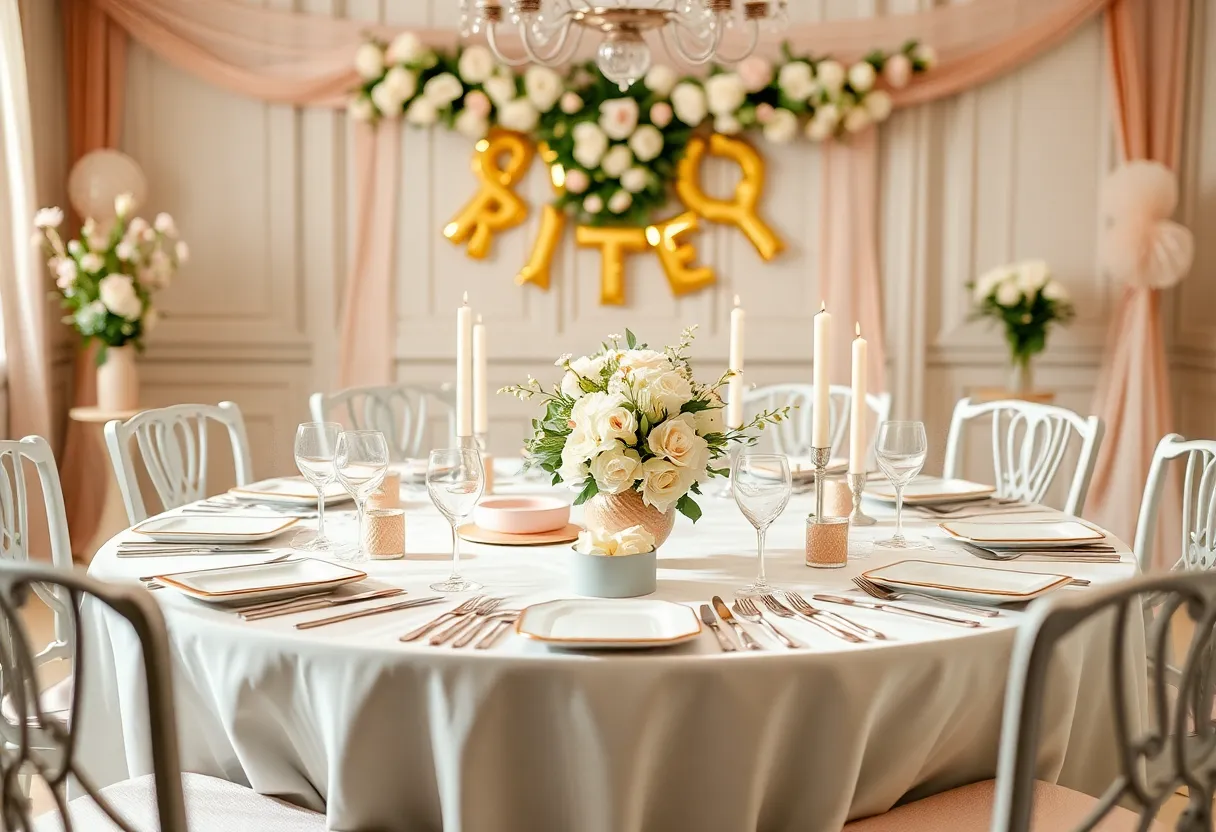 Elegant Birthday Table Setting