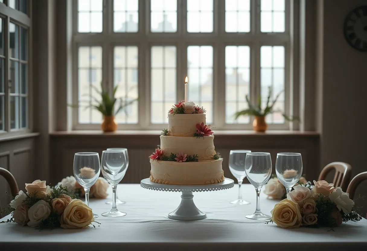 Elegant Birthday Cake Display