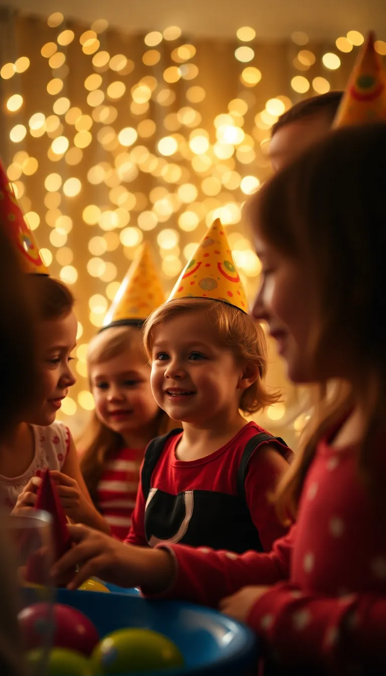 Children Playing Games at Birthday Party