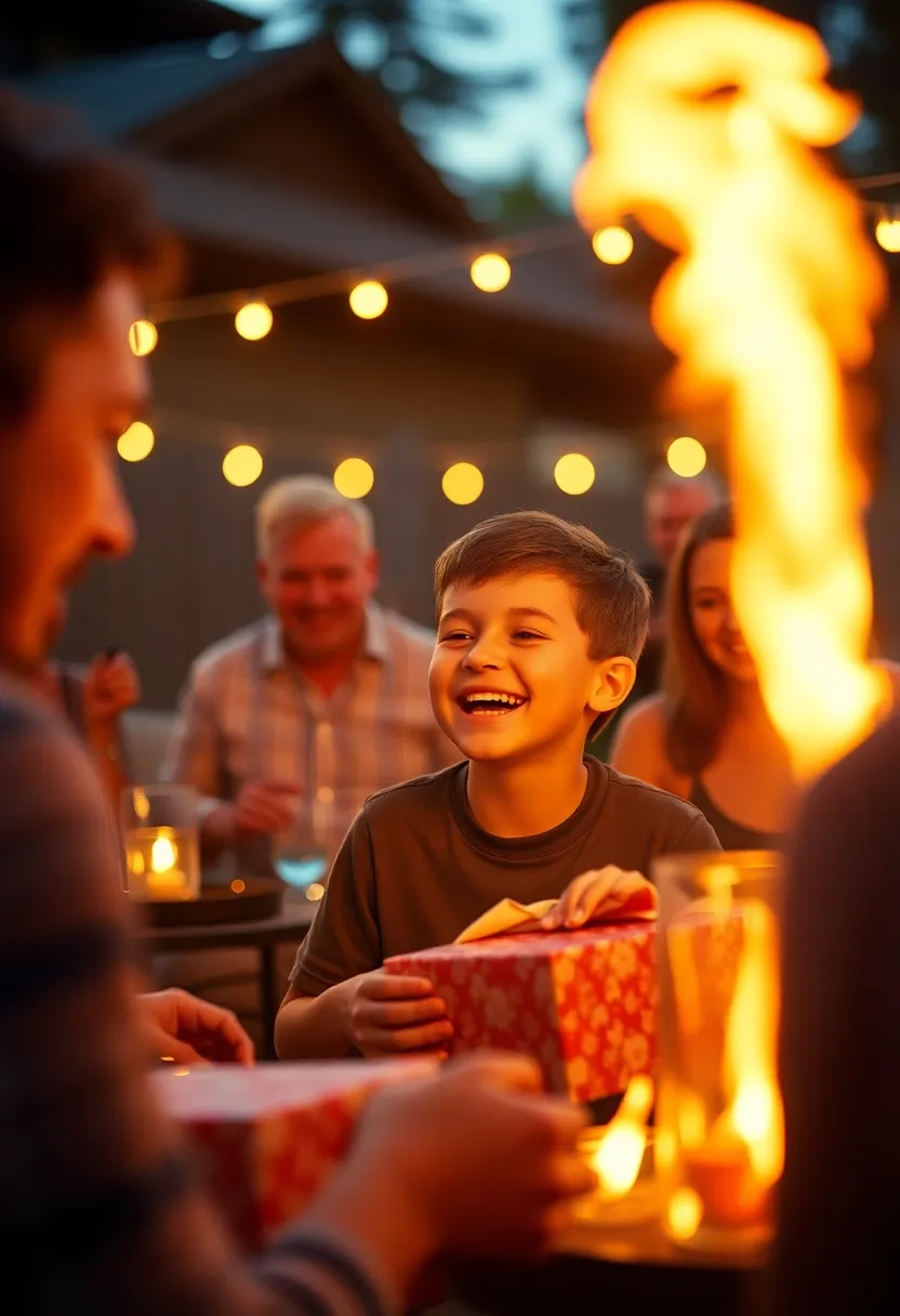 Birthday Boy Surrounded by Friends