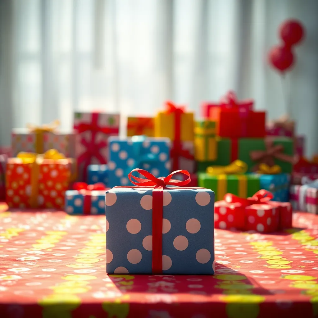 Beautifully Arranged Birthday Gift Table