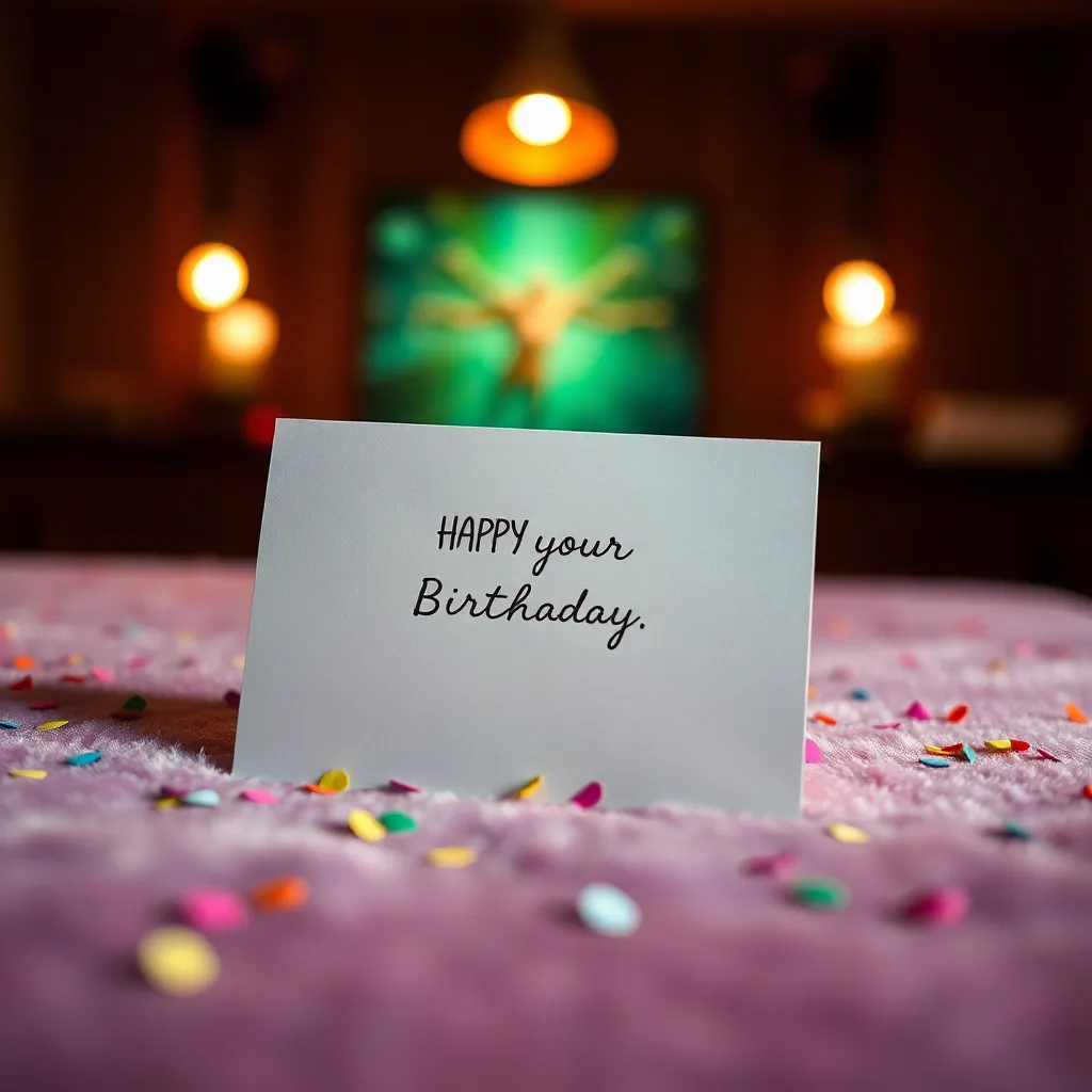 Close-Up of a Birthday Card