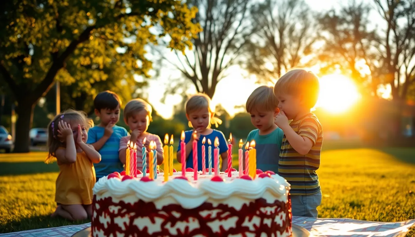 Children Celebrating Birthday in the Park