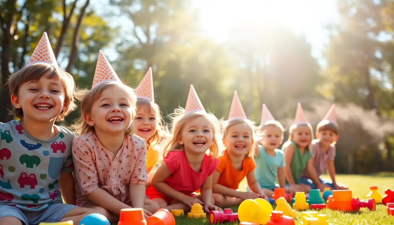 Children Playing at Birthday Party