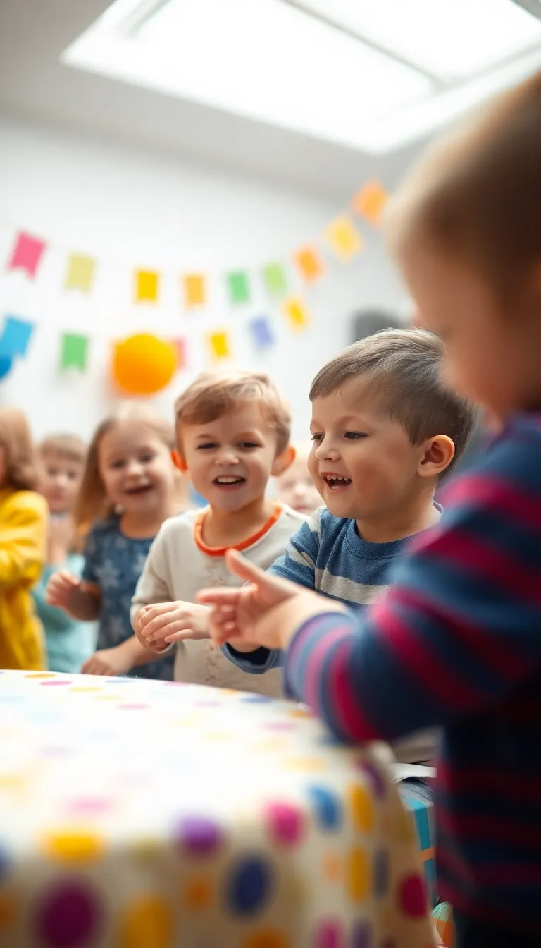 Children Playing Games at Birthday Party