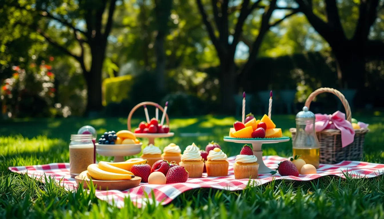 Whimsical Garden Birthday Picnic Setup