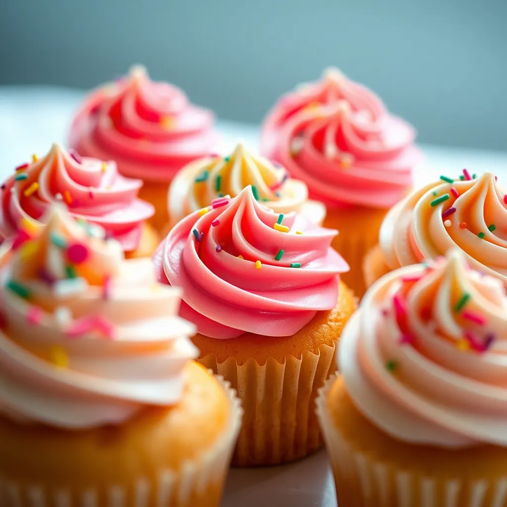 Colorful Cupcakes for a Birthday Celebration
