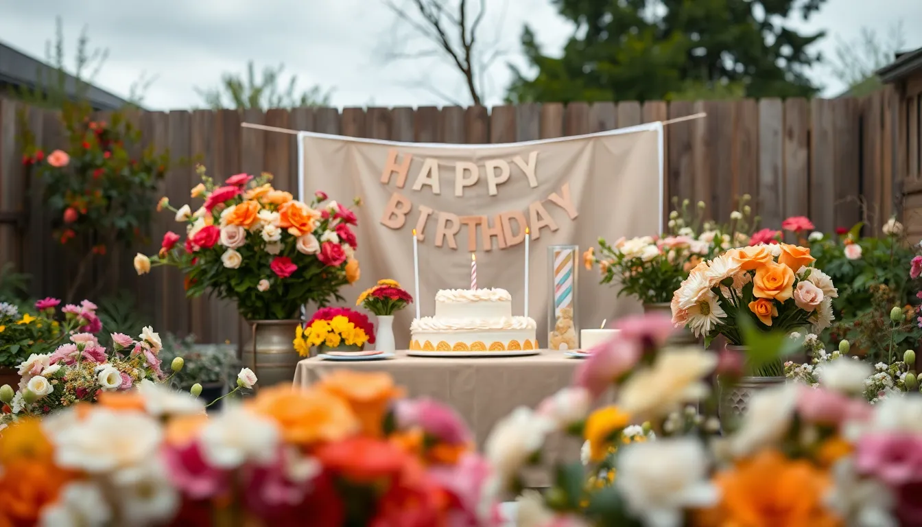 Birthday Party in a Flower Garden