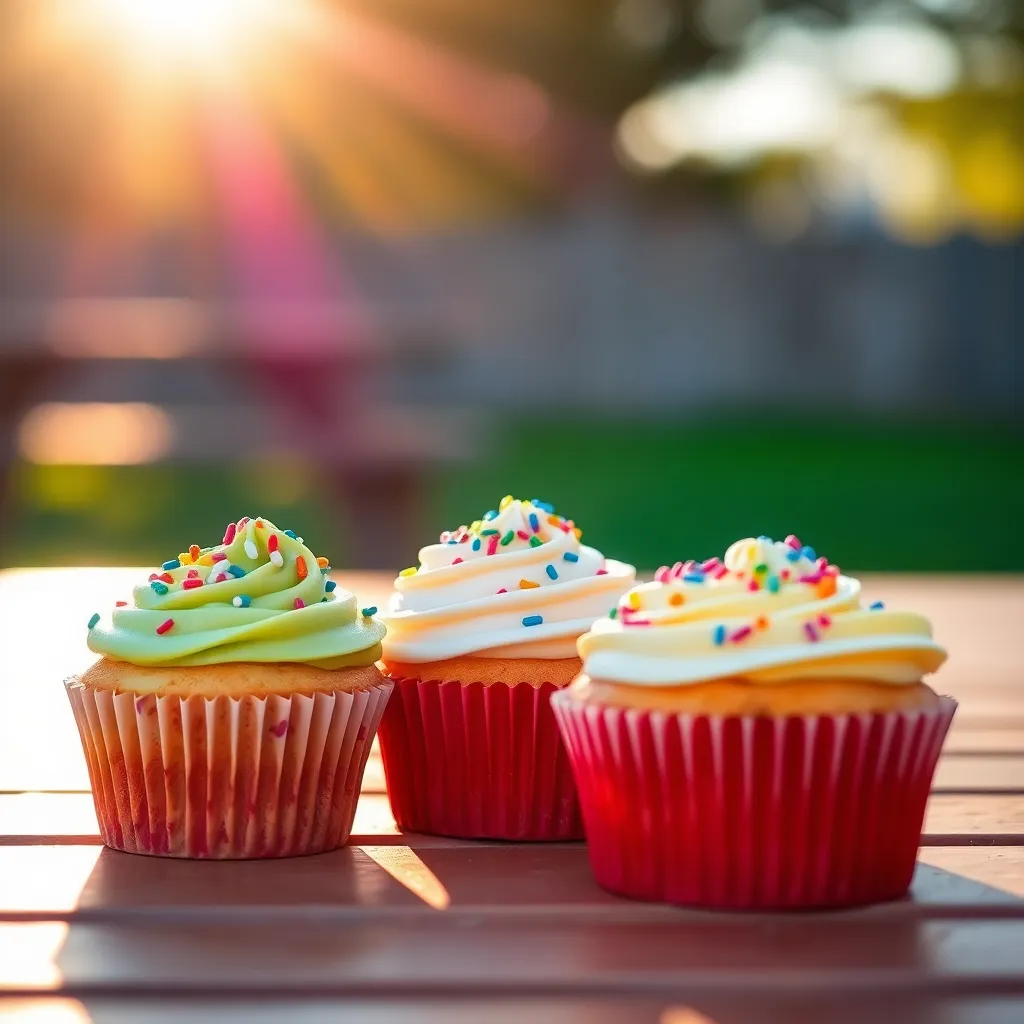 Delicious Birthday Cupcakes with Sprinkles