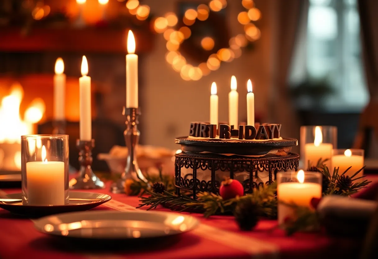 Cozy Birthday Dinner by Firelight