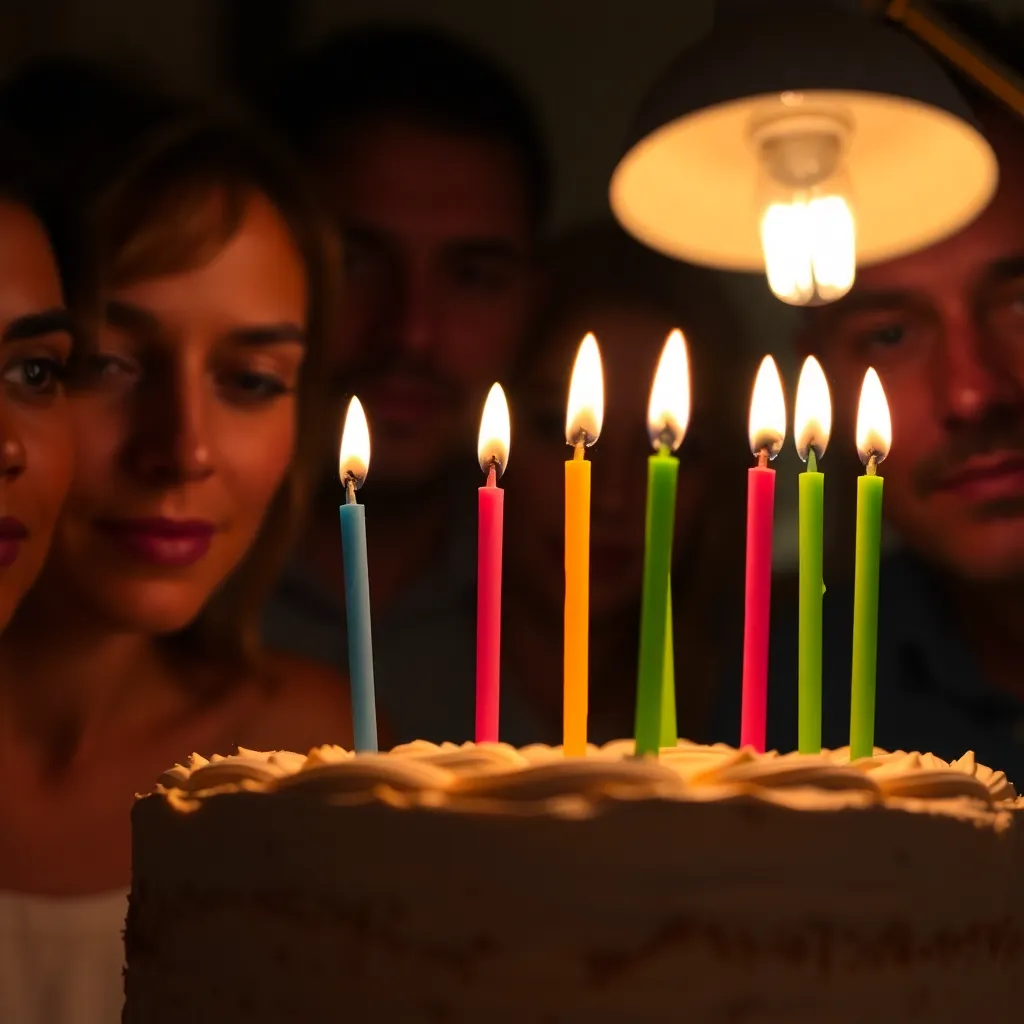 Intimate Birthday Cake Cutting Moment
