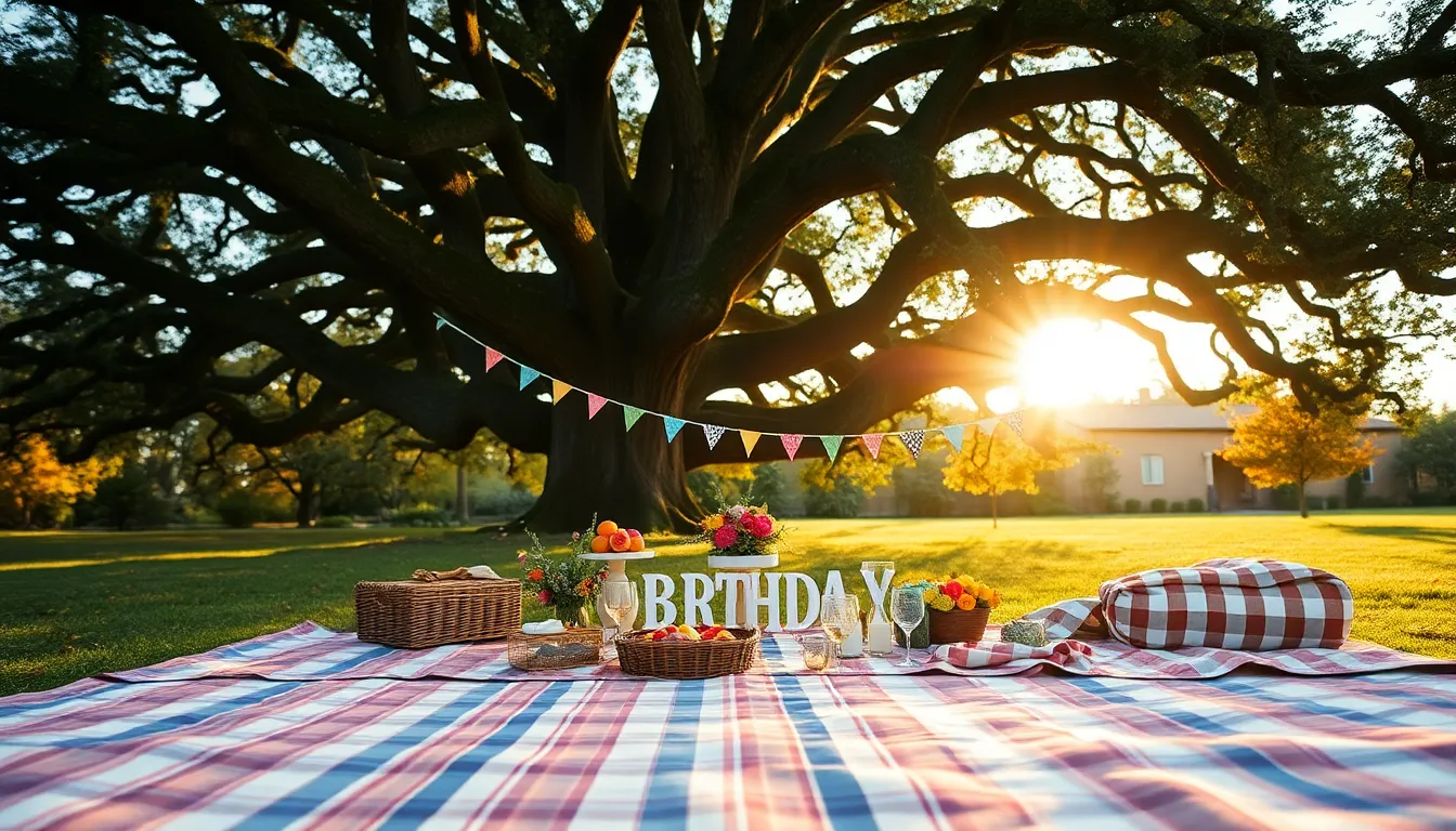 Colorful Birthday Picnic Setup