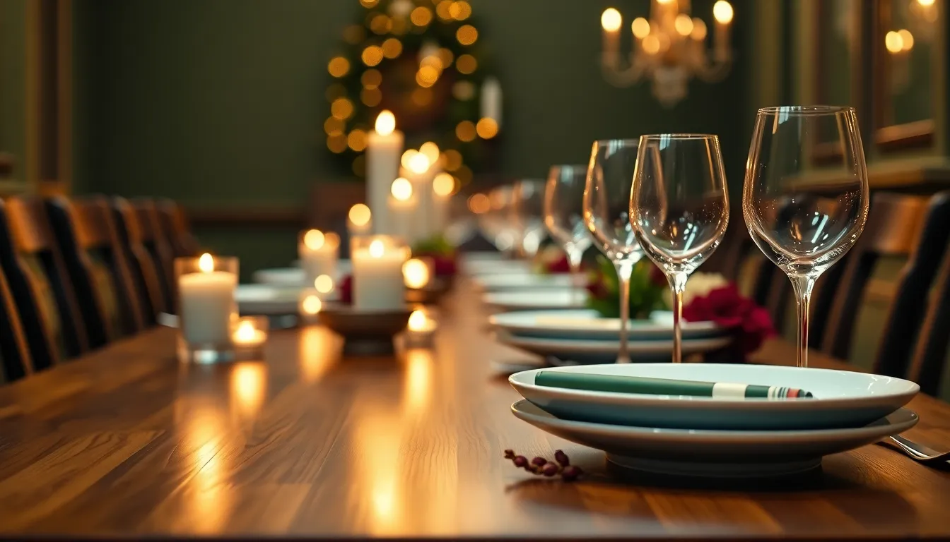 Elegant Birthday Dinner Table Setup