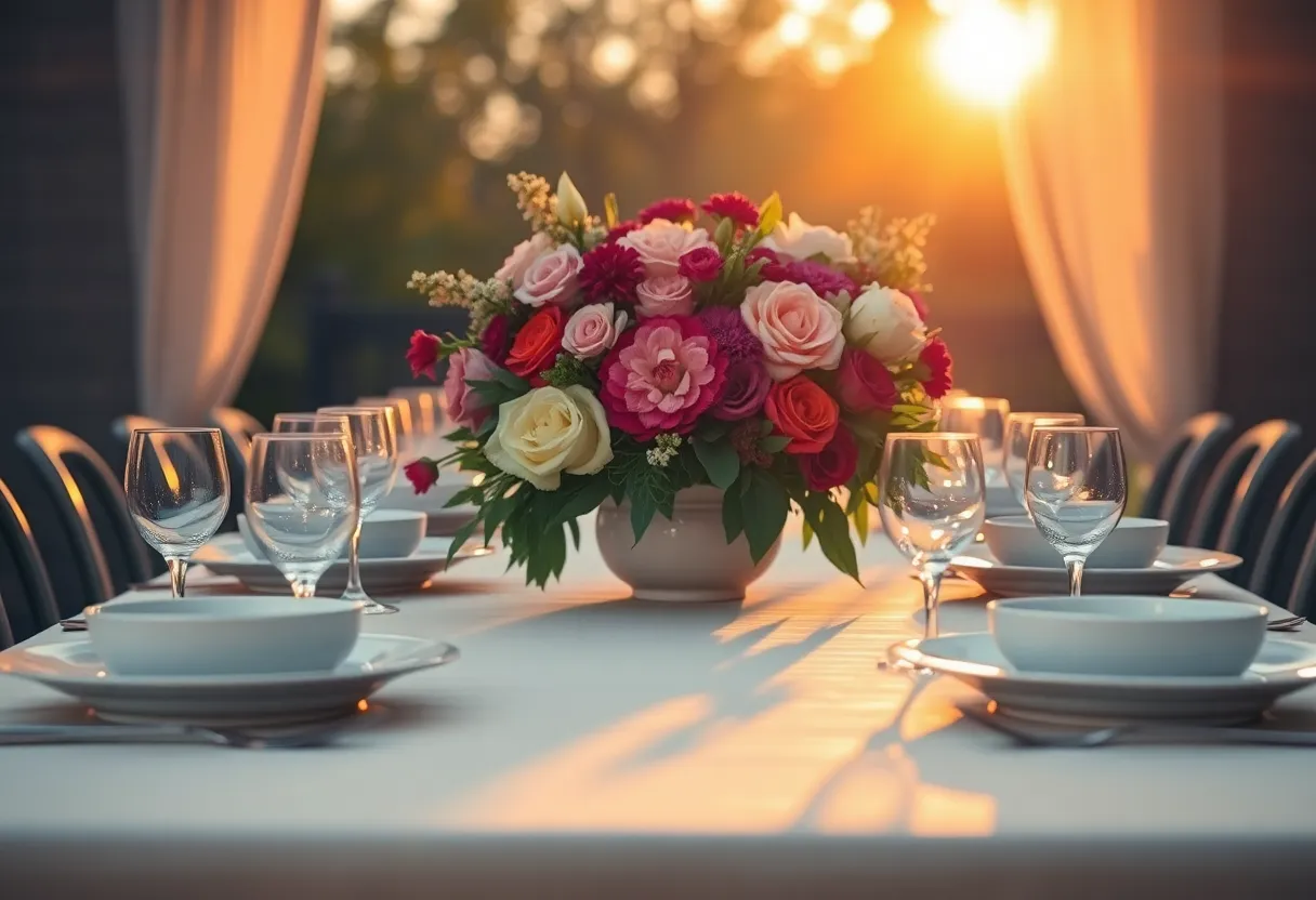 Elegant Birthday Table Setting